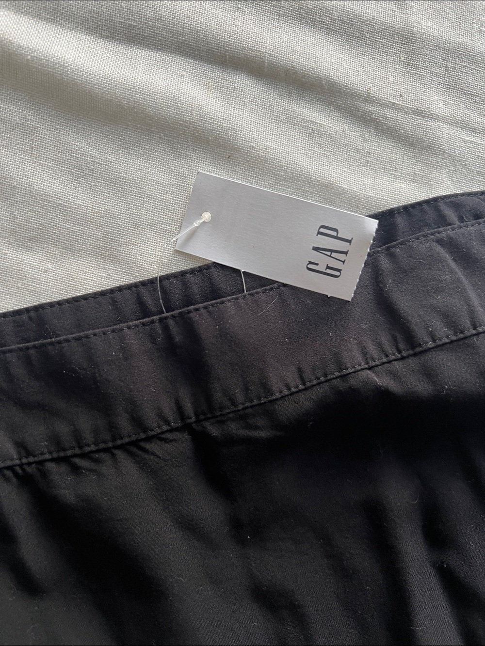 GAP Factory Black Midi Skirt with Ruffle Trim - Picture 2 of 9